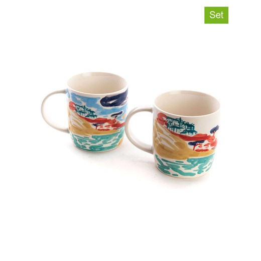 Amadeus Kubki (2 szt.) &quot;Mia&quot; ze wzorem - 9 x 8,5 x 7,1 cm Amadeus onesize okazyjna cena Limango Polska