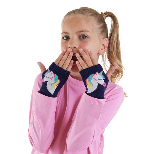 Denokids Rękawiczki w kolorze granatowym bez palców - id: 17672537 - marki Denokids - 186289685 Denokids Rękawiczki w kolorze granatowym bez palców ze sklepu Limango Polska w kategorii Rękawiczki dziecięce - zdjęcie 186289685