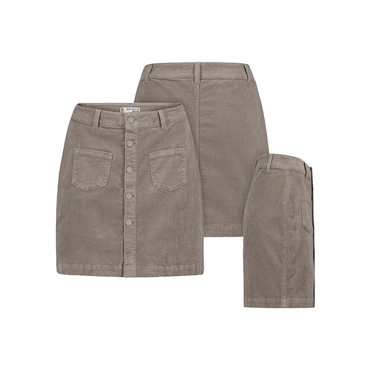 Eight2Nine Spódnica sztruksowa w kolorze szarobrązowym ze sklepu Limango Polska w kategorii Spódnice - zdjęcie 186289828