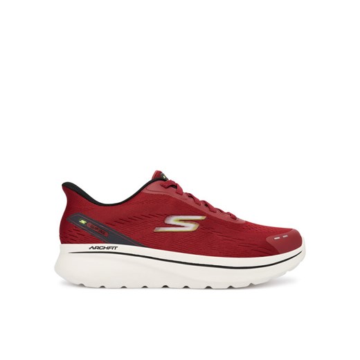 Sneakersy Skechers Go Walk Arch Fit N-Joy 217075 DKRD Bordowy ze sklepu eobuwie.pl w kategorii Buty sportowe męskie - zdjęcie 186290227