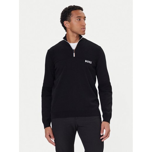 BOSS Sweter K_Hydro QZ-1 50541953 Czarny Regular Fit ze sklepu MODIVO w kategorii Swetry męskie - zdjęcie 186290886