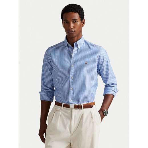 Polo Ralph Lauren Koszula 710886462004 Niebieski Custom Fit ze sklepu MODIVO w kategorii Koszule męskie - zdjęcie 186290888