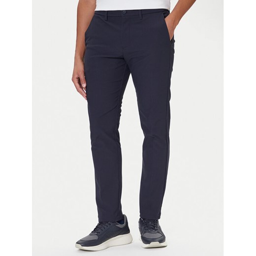BOSS Spodnie materiałowe T_Commuter 50544245 Granatowy Slim Fit ze sklepu MODIVO w kategorii Spodnie męskie - zdjęcie 186290927