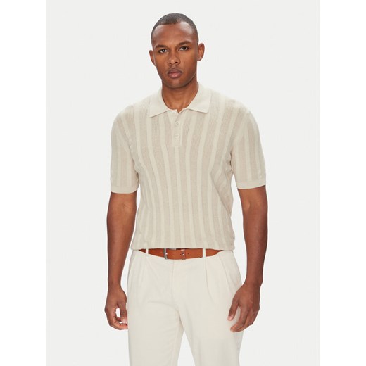 Baldessarini Polo B4 50024.5232 Beżowy Slim Fit ze sklepu MODIVO w kategorii T-shirty męskie - zdjęcie 186290968