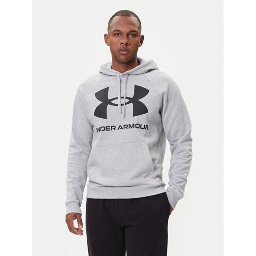 Under Armour Bluza Ua Rival 1357093 Szary Regular Fit ze sklepu MODIVO w kategorii Bluzy męskie - zdjęcie 186291026
