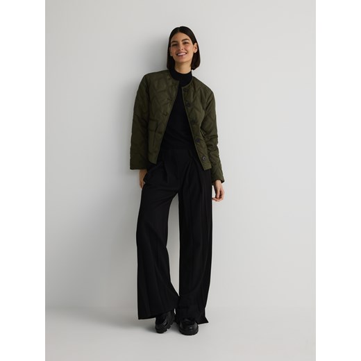 Reserved - Pikowana kurtka oversize - zielony Reserved L wyprzedaż Reserved