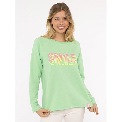 Zwillingsherz Koszulka "Smile" w kolorze zielonym Zwillingsherz S/M okazyjna cena Limango Polska