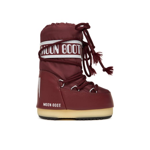 Śniegowce Moon Boot Mb Icon Nylon 80D1400440 S Bordowy ze sklepu eobuwie.pl w kategorii Buty zimowe dziecięce - zdjęcie 186294429