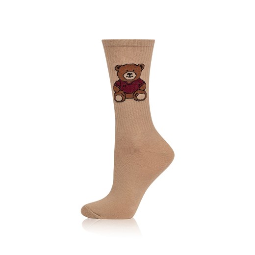 Skarpetki męskie z misiem S180D Ted, Kolor beżowo-bordowy, Rozmiar 41-43, Italian Fashion ze sklepu Primodo w kategorii Skarpetki męskie - zdjęcie 186295455