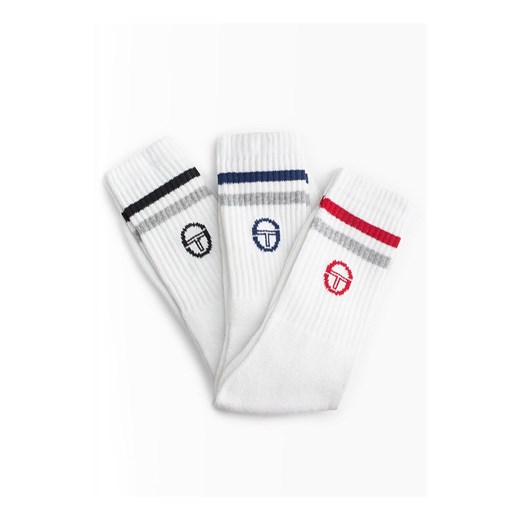 Sergio Tacchini 3-pack białe skarpetki damskie 1003, Kolor biały-wzór, Rozmiar 35-38, Sergio Tacchini - id: 218676 - marki Sergio Tacchini - 186296276 Sergio Tacchini 3-pack białe skarpetki damskie 1003, Kolor biały-wzór, Rozmiar 35-38, Sergio Tacchini ze sklepu Intymna w kategorii Skarpetki damskie - zdjęcie 186296276