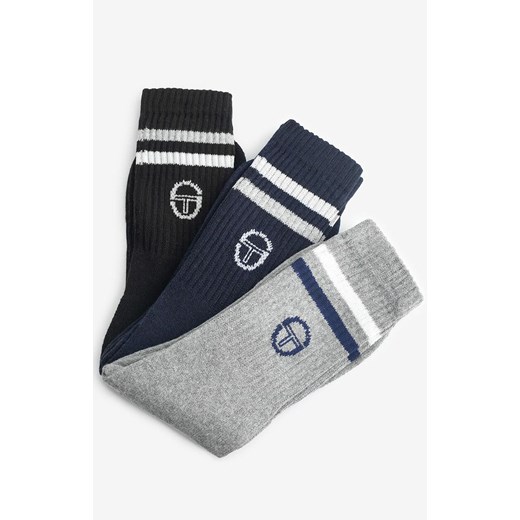 Sergio Tacchini 3-pack skarpetki męskie 1003, Kolor szaro-granatowo-czarny, Rozmiar 39-42, Sergio Tacchini ze sklepu Intymna w kategorii Skarpetki męskie - zdjęcie 186296286