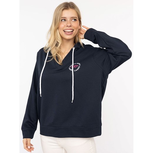 Zwillingsherz Bluza &quot;Smile Everyday Enjoy&quot; w kolorze granatowym ze sklepu Limango Polska w kategorii Bluzy damskie - zdjęcie 186296636