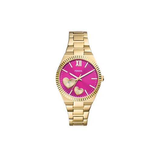 Zegarek Fossil Scarlette ES5325 Złoty ze sklepu eobuwie.pl w kategorii Zegarki - zdjęcie 186296799