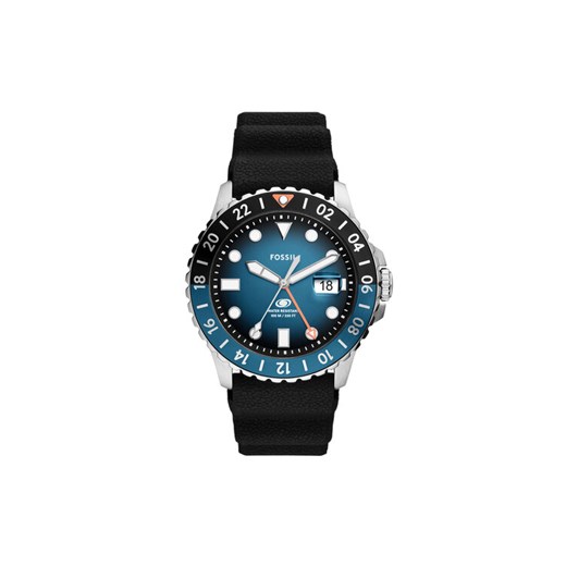 Zegarek Fossil Blue GMT FS6049 Czarny ze sklepu eobuwie.pl w kategorii Zegarki - zdjęcie 186296839