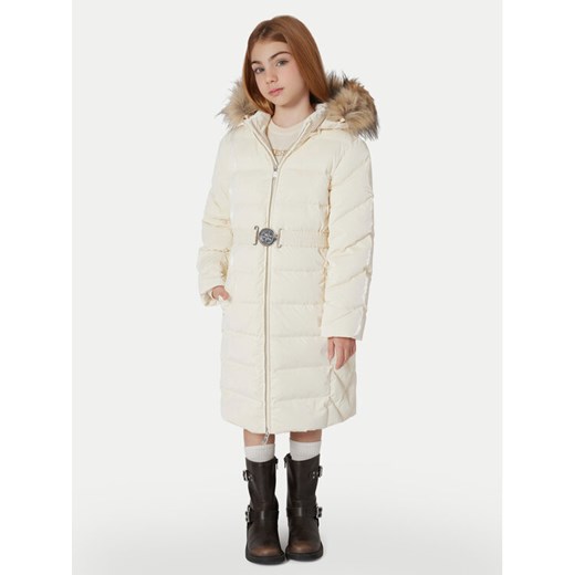 Guess Płaszcz zimowy J5BL19 W3080 Écru Regular Fit ze sklepu MODIVO w kategorii Płaszcze dziewczęce - zdjęcie 186297918
