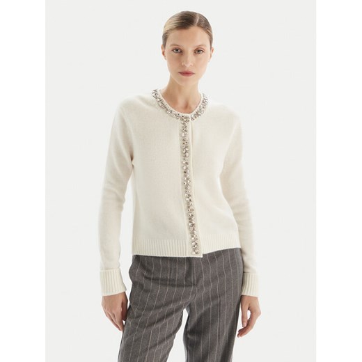 KAOS Kardigan RI1KT018 Écru Regular Fit ze sklepu MODIVO w kategorii Swetry damskie - zdjęcie 186297969