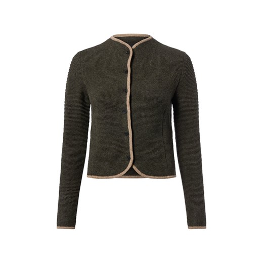 Franco Callegari Wełniany kardigan damski Kobiety Wełna khaki jednolity ze sklepu vangraaf w kategorii Swetry damskie - zdjęcie 186299548