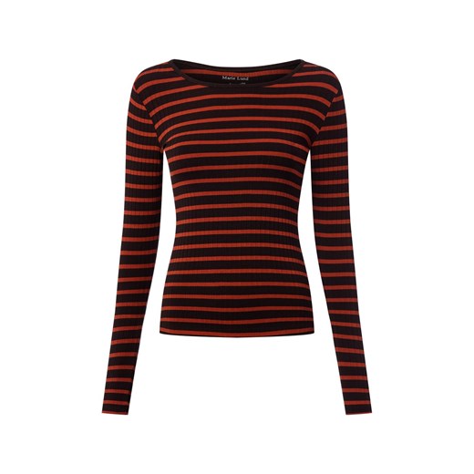 Marie Lund Damska koszulka z długim rękawem Kobiety wiskoza czarny w paski ze sklepu vangraaf w kategorii Bluzki damskie - zdjęcie 186299557