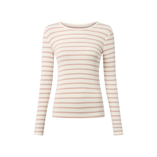 Marie Lund Damska koszulka z długim rękawem Kobiety wiskoza brudny róż w paski ze sklepu vangraaf w kategorii Bluzki damskie - zdjęcie 186299558