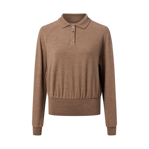 Opus Damski sweter z cienkiej dzianiny - Geigi Kobiety drobna dzianina taupe jednolity ze sklepu vangraaf w kategorii Swetry damskie - zdjęcie 186299567