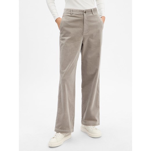 Franco Callegari Damskie spodnie sztruksowe Kobiety Bawełna jasny szary Franco Callegari 38 vangraaf