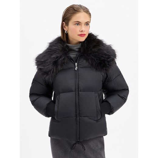 HUGO BLUE Damska kurtka pikowana - Fuji Kobiety czarny jednolity Hugo Blue M vangraaf