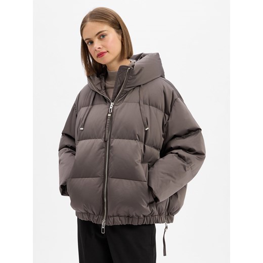 DUNO Damska kurtka puchowa - Heka Kobiety taupe jednolity Duno XL vangraaf