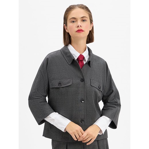 More & More Marynarka damska Kobiety antracytowy w kratkę More & More 40 okazja vangraaf