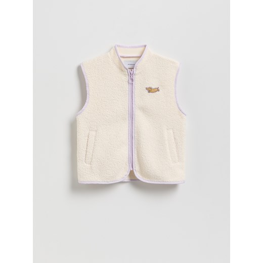 Reserved - Kamizelka z imitacji baranka - złamana biel ze sklepu Reserved w kategorii Kurtki dziewczęce - zdjęcie 186299828