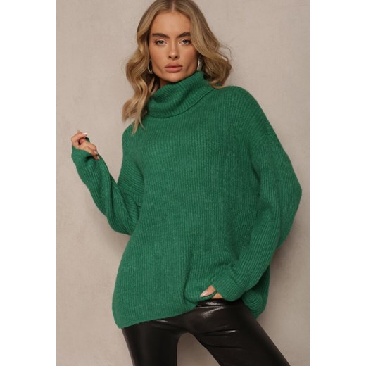 Zielony Golf Oversize Malia ze sklepu renee.pl w kategorii Swetry damskie - zdjęcie 186302386
