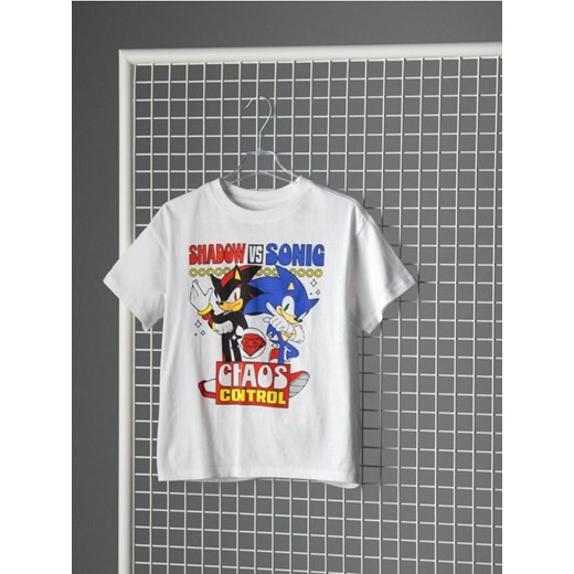 Sinsay - Koszulka z nadrukiem Sonic the Hedgehog - biały ze sklepu Sinsay w kategorii Bluzki dziewczęce - zdjęcie 186303986