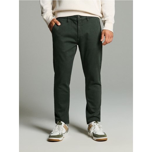 Sinsay - Jeansy slim fit - zielony ze sklepu Sinsay w kategorii Jeansy męskie - zdjęcie 186304075