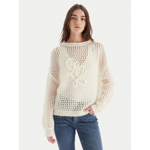 Liu Jo Sweter MF5430 MS039 Écru Relaxed Fit ze sklepu MODIVO w kategorii Swetry damskie - zdjęcie 186304337