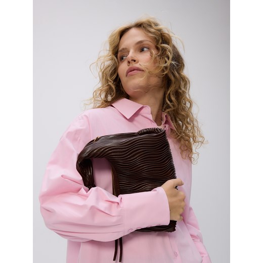 Reserved - Torebka hobo - ciemnobrązowy - id: 589FC-89X - marki Reserved - 186305377 Reserved - Torebka hobo - ciemnobrązowy ze sklepu Reserved w kategorii Torebki damskie - zdjęcie 186305377