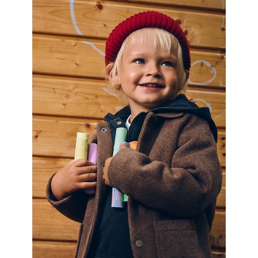 Reserved - Czapka z naszywką - czerwony ze sklepu Reserved w kategorii Czapki dziecięce - zdjęcie 186305437