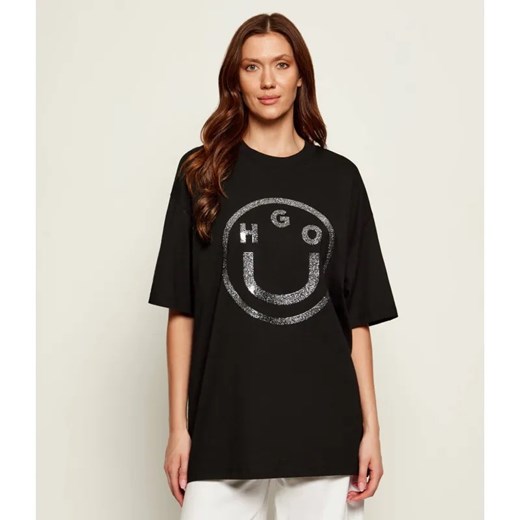 Hugo Blue T-shirt B_6 | Oversize fit ze sklepu Gomez Fashion Store w kategorii Bluzki damskie - zdjęcie 186306228