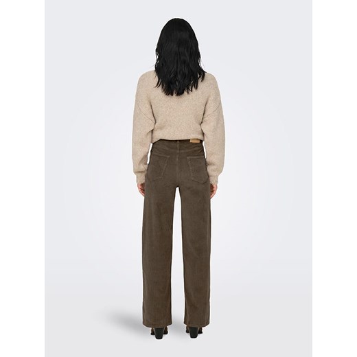 ONLY Spodnie sztruksowe w kolorze brązowym 36/L32 promocyjna cena Limango Polska