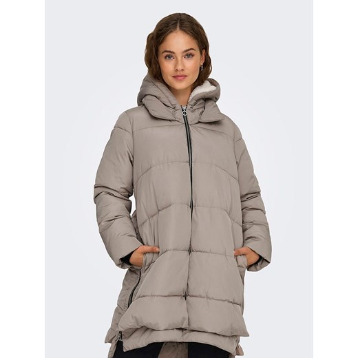ONLY Płaszcz pikowany w kolorze szarobrązowym M Limango Polska okazja