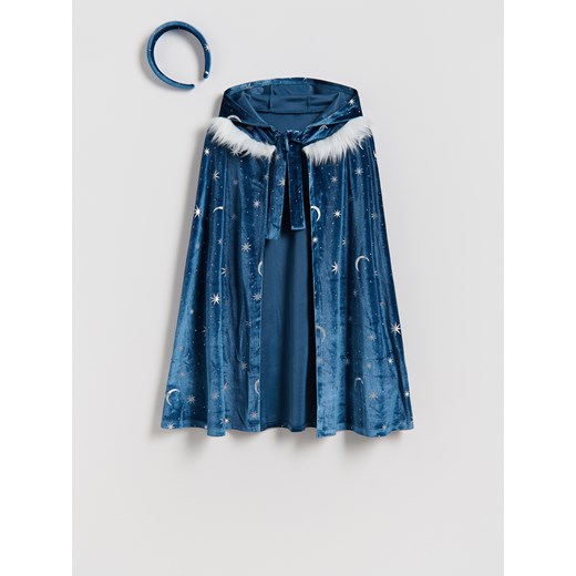 Reserved - Welurowa peleryna z opaską - granatowy ze sklepu Reserved w kategorii Zabawki - zdjęcie 186312859