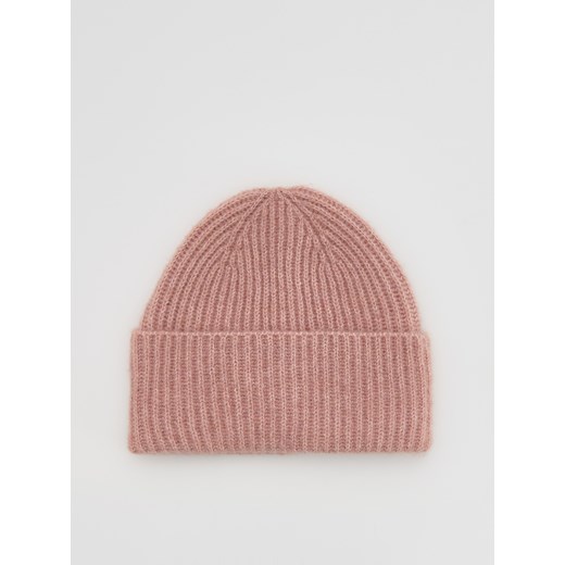 Reserved - Czapka beanie z domieszką wełny - brudny róż - id: 738FF-39X - marki Reserved - 186315347 Reserved - Czapka beanie z domieszką wełny - brudny róż ze sklepu Reserved w kategorii Czapki zimowe damskie - zdjęcie 186315347