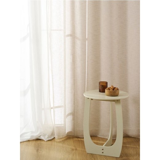 Sinsay - Zestaw cienkich zasłon na kołach 2 pack - beżowy ze sklepu Sinsay w kategorii Zasłony - zdjęcie 186316057