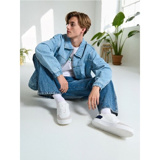 Sinsay - Trampki sznurowane - biały Sinsay 44 Sinsay