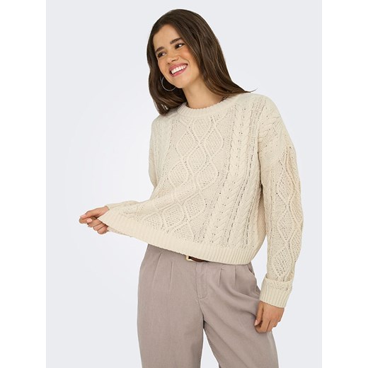 ONLY Sweter w kolorze beżowym XS okazja Limango Polska