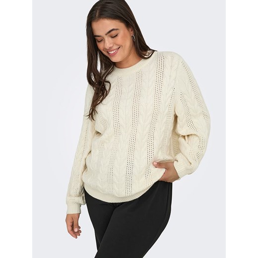 ONLY Sweter w kolorze kremowym L-50/52 okazja Limango Polska