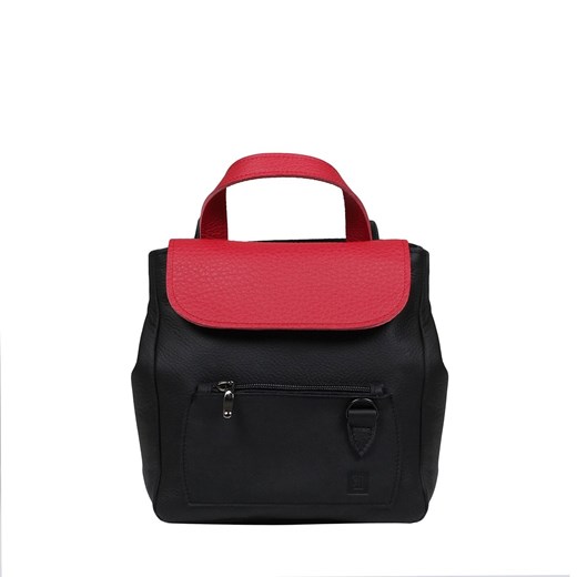 czarno czerwony plecak skórzany Zoya - id: 49065 - marki Słoń Torbalski - 186319519 czarno czerwony plecak skórzany Zoya ze sklepu Słoń Torbalski w kategorii Plecaki - zdjęcie 186319519