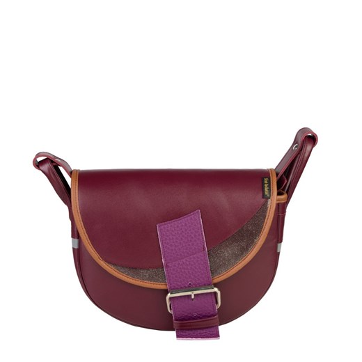 bordowa torebka damska skórzana  listonoszka na ramię Freshman Mini ze sklepu Słoń Torbalski w kategorii Listonoszki - zdjęcie 186319666