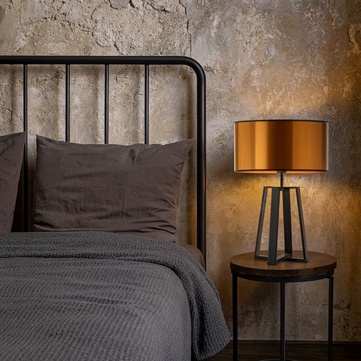 Czarna lampa stołowa do salonu w stylu loftowym THOR MIRROR ze sklepu Lysne w kategorii Lampy stołowe - zdjęcie 186320815