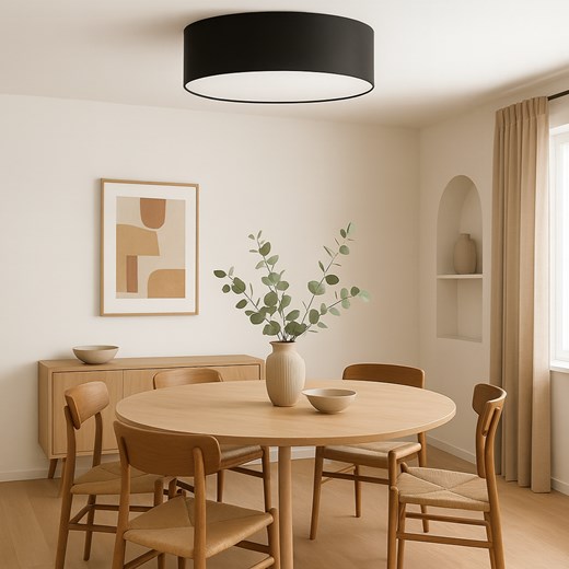 Czarna lampa sufitowa do salonu DUBAJ fi - 60 cm ze sklepu Lysne w kategorii Lampy sufitowe - zdjęcie 186320825