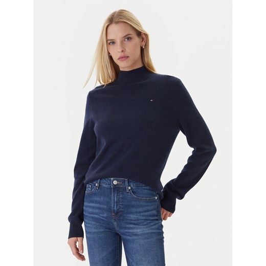 Tommy Hilfiger Sweter WW0WW47468 Granatowy Regular Fit ze sklepu MODIVO w kategorii Swetry damskie - zdjęcie 186323097