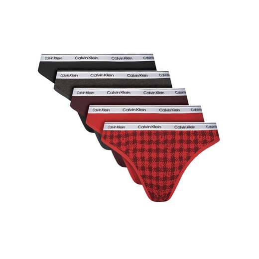 Calvin Klein Underwear Komplet 5 par fig klasycznych 000QD5208E Kolorowy ze sklepu MODIVO w kategorii Majtki damskie - zdjęcie 186323208